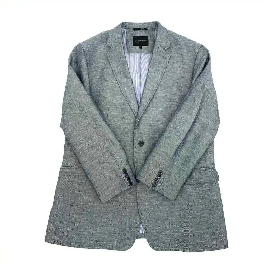 Banana Republic Modern Slim-Fit Linen/Cotton Men’s Blazer 44R Heathered Gray